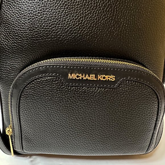 Michael Kors Jaycee Medium Zip Pocket Leather Backpack Black main image 5